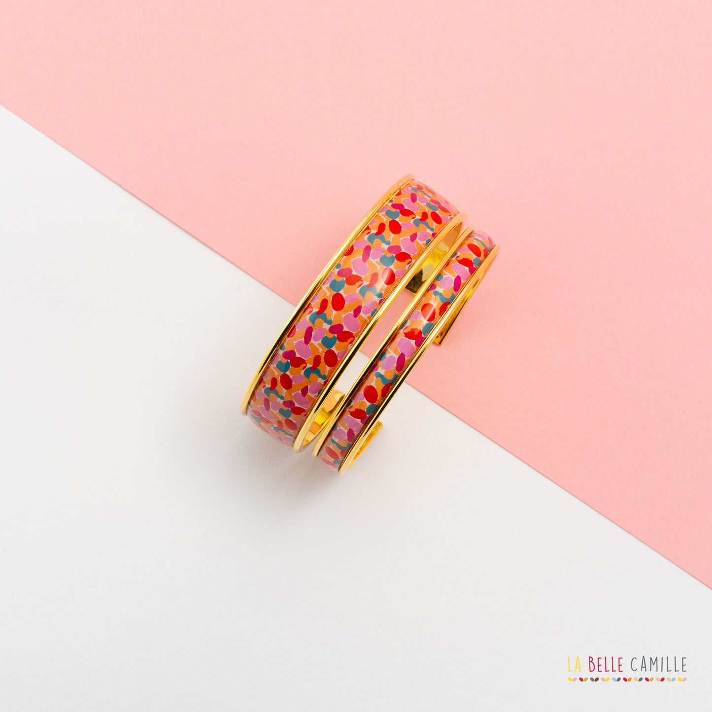 Bracelet Jonc "Paint cerise" - Divers largeurs