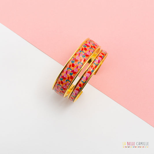 Bracelet Jonc "Paint cerise" - Divers largeurs