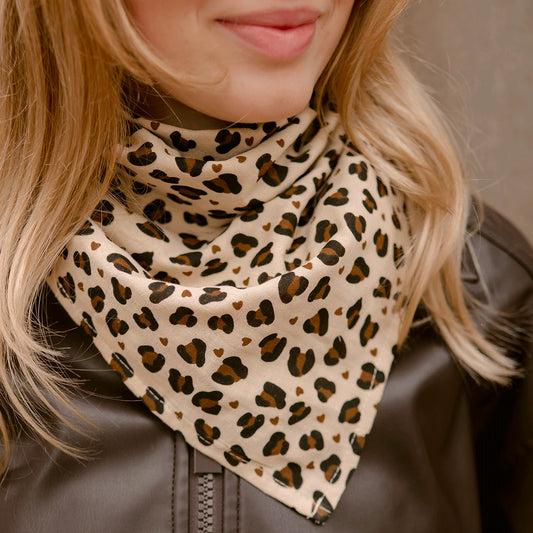 Petit Foulard - Léopard Coeur