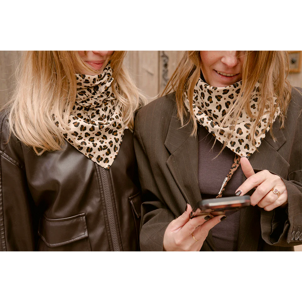 Petit Foulard - Léopard Coeur