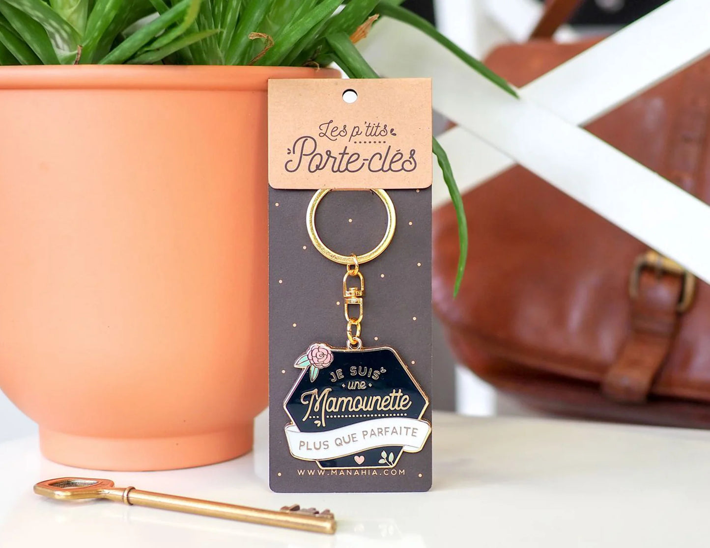 Porte clés "Je suis une mamounette plus que parfaite"