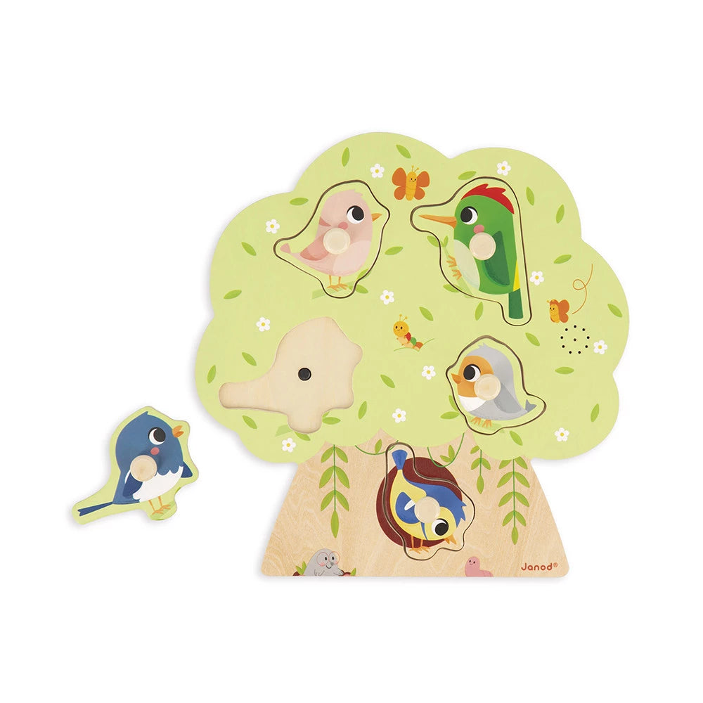 Puzzle Sonore Oiseau 5 pièces