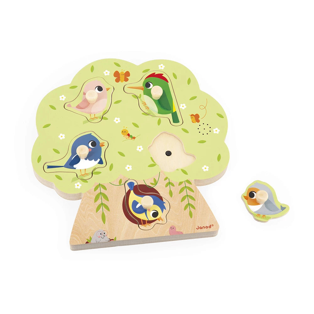 Puzzle Sonore Oiseau 5 pièces
