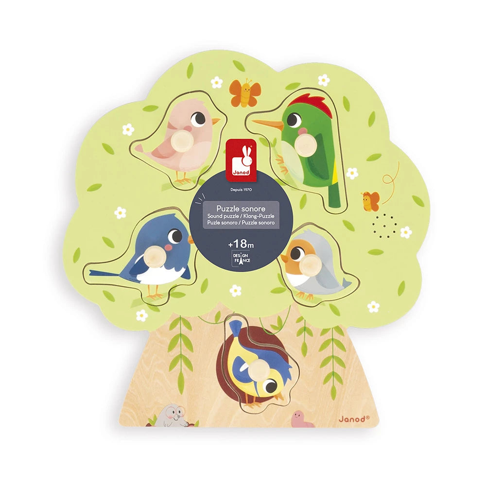 Puzzle Sonore Oiseau 5 pièces