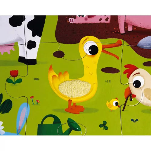Puzzle Tactile de la Ferme 20 pièces